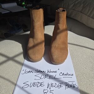 Sorel Tan Suede Chelsea Booties